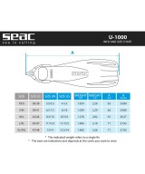 SEAC U-1000 – Palmes Professionnelles à Flottabilité Négative