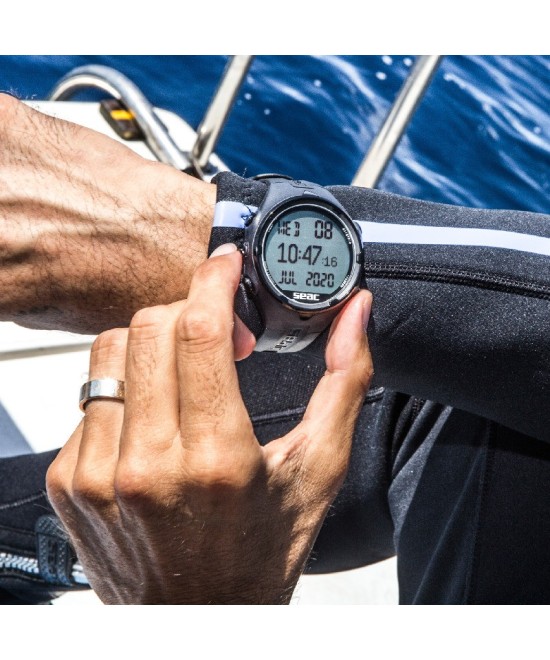 SEAC Action / Action HR – Ordinateur de Plongée Multi-Modes (Scuba, Apnée, Gauge) avec Écran LCD Haute Visibilité