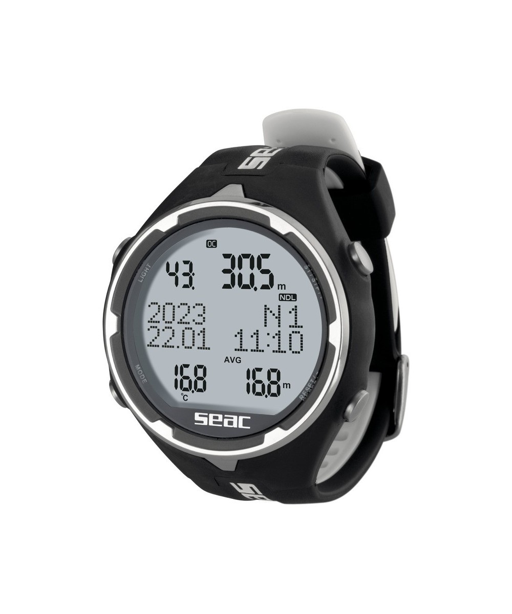 SEAC Action – Ordinateur de Plongée Multi-Modes (Scuba, Apnée, Gauge) avec Écran LCD Réglable