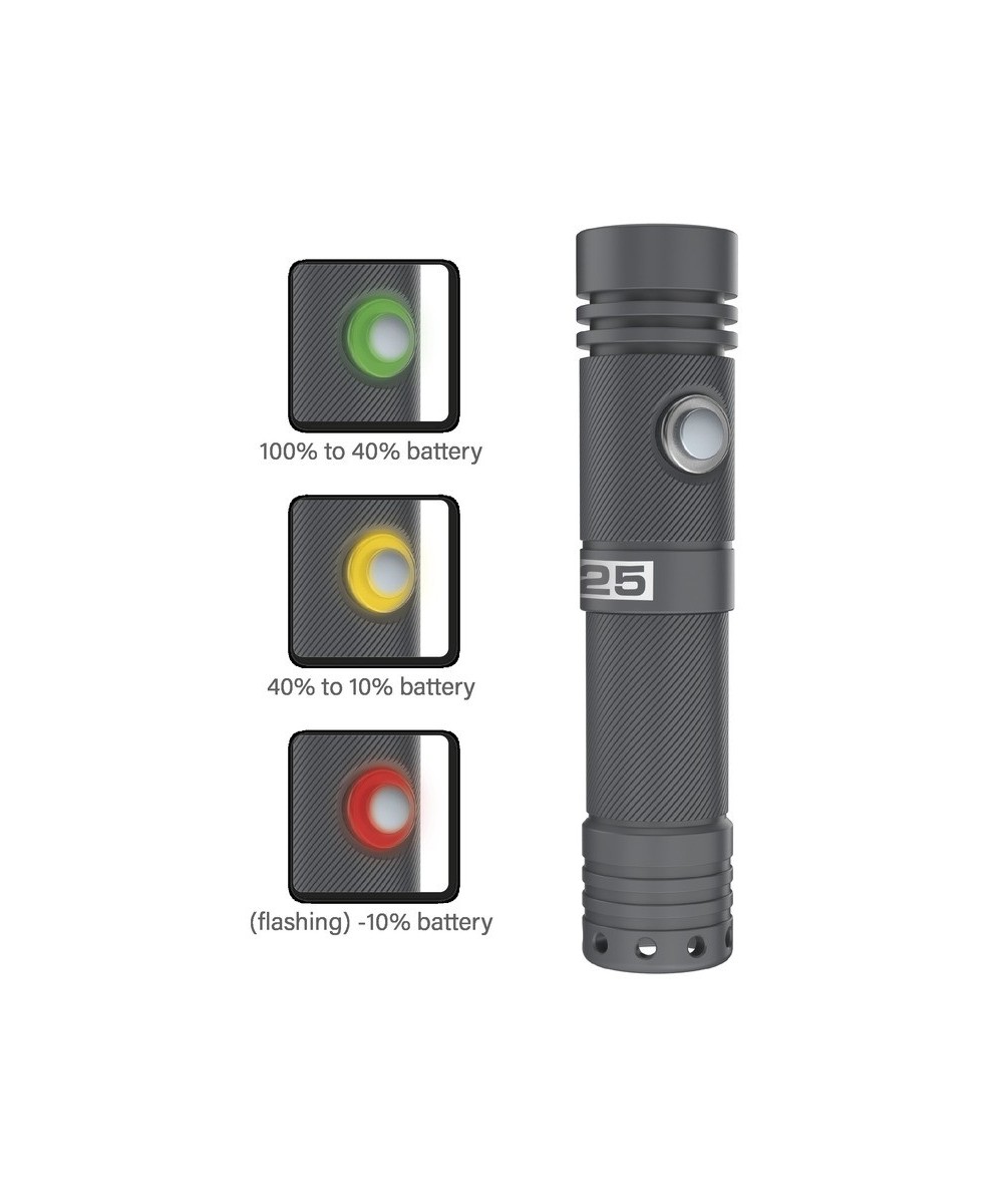 SEAC i25 – Torche de Plongée Compacte 1000 Lumens, 10 W, Faisceau 6°, Batterie Li-Ion 3450 mAh