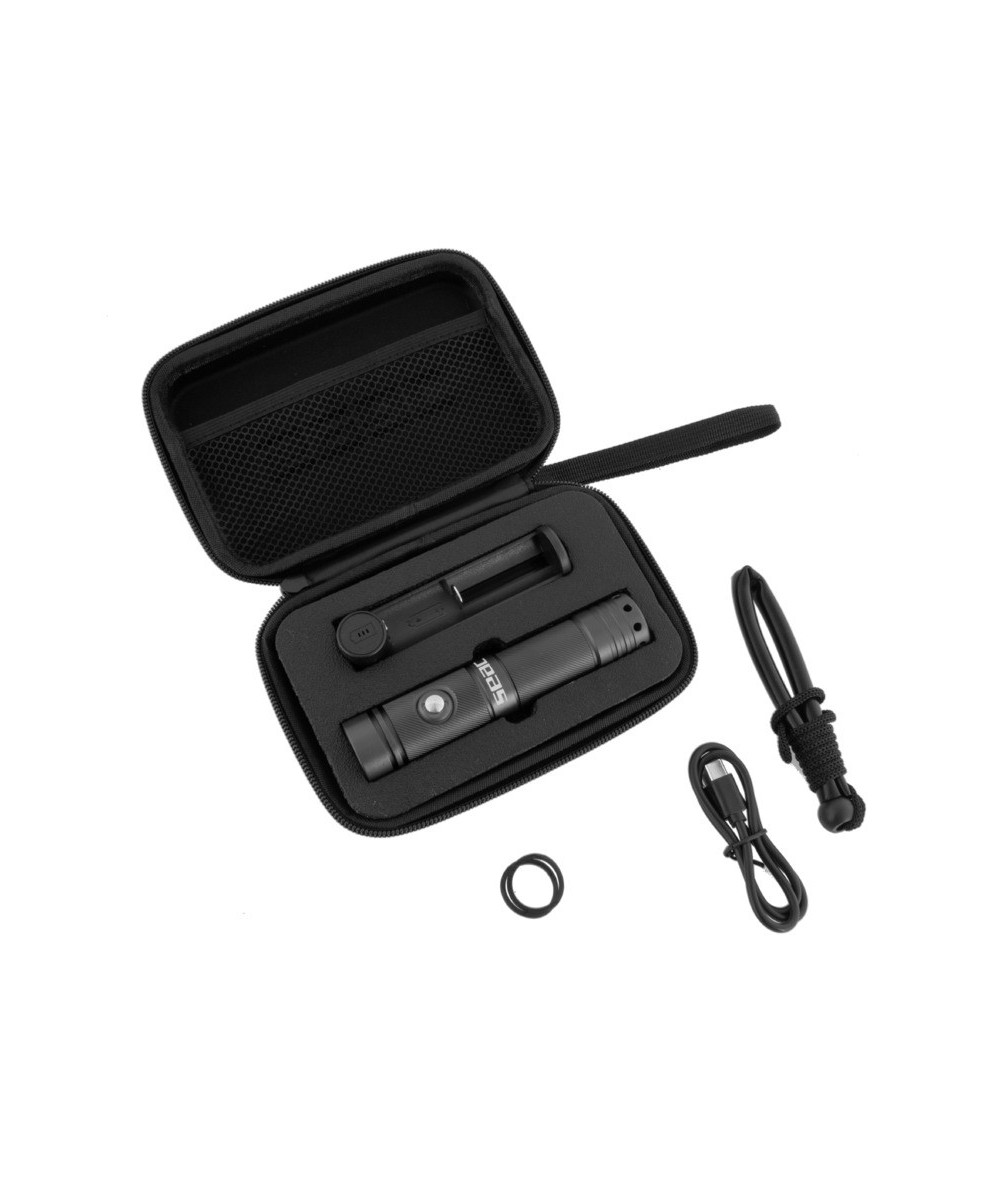 SEAC i25 – Torche de Plongée Compacte 1000 Lumens, 10 W, Faisceau 6°, Batterie Li-Ion 3450 mAh