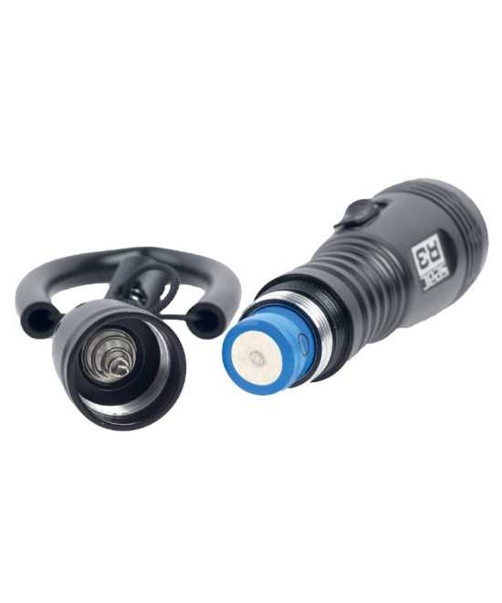 SEAC R3 – Torche de Plongée Compacte 400 Lumens, 5 W, 3 Modes, Batterie Li-Ion 18650 Rechargeable