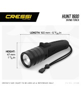 Hunt – Torche Chasse Sous-Marine 1600 Lumens, LED Luminus SST40, Recharge Magnétique, IPX8 100 m