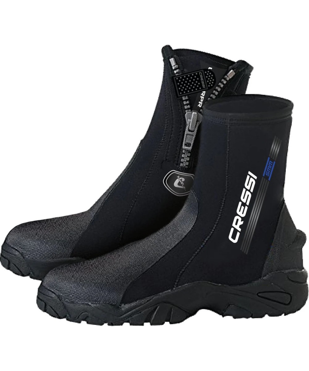 Korsor 5 mm – Bottillons Néoprène Semelle Renforcée, Fermeture YKK, Renforts PU, Palmes Talon Ouvert