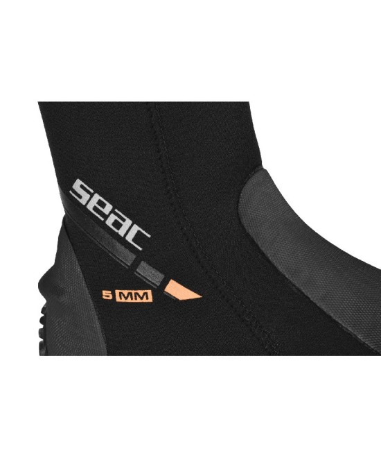 Bottillons BASIC HD 5 mm et 3 mm SEAC SUB – Semelle Semi-Rigide, ZIP, Renforts PU, Palmes Talon Ouvert