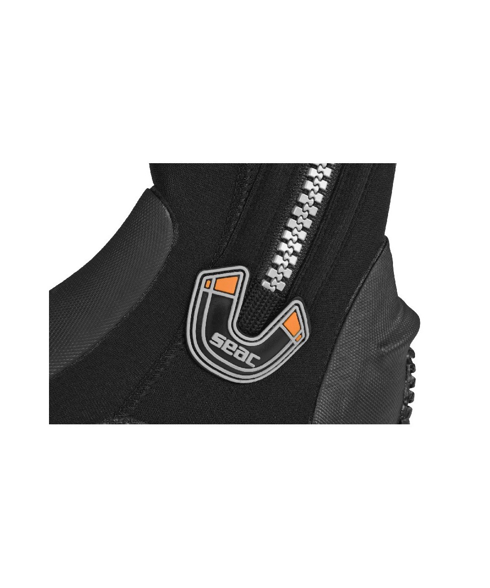 Bottillons BASIC HD 5 mm et 3 mm SEAC SUB – Semelle Semi-Rigide, ZIP, Renforts PU, Palmes Talon Ouvert