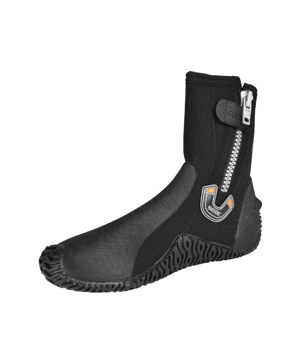 Bottillons BASIC HD 5 mm et 3 mm SEAC SUB – Semelle Semi-Rigide, ZIP, Renforts PU, Palmes Talon Ouvert
