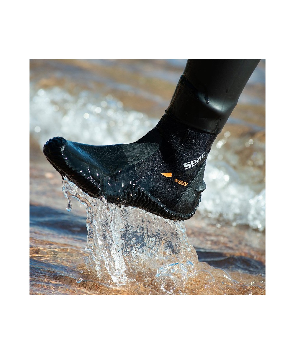 Bottillons BASIC HD 5 mm et 3 mm SEAC SUB – Semelle Semi-Rigide, ZIP, Renforts PU, Palmes Talon Ouvert