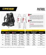Gilet stabilisateur Cressi PATROL – Gonflage arrière léger et minimaliste
