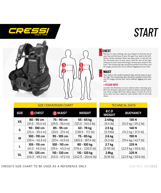 Set de plongée Cressi START – Équipement complet pour débutants