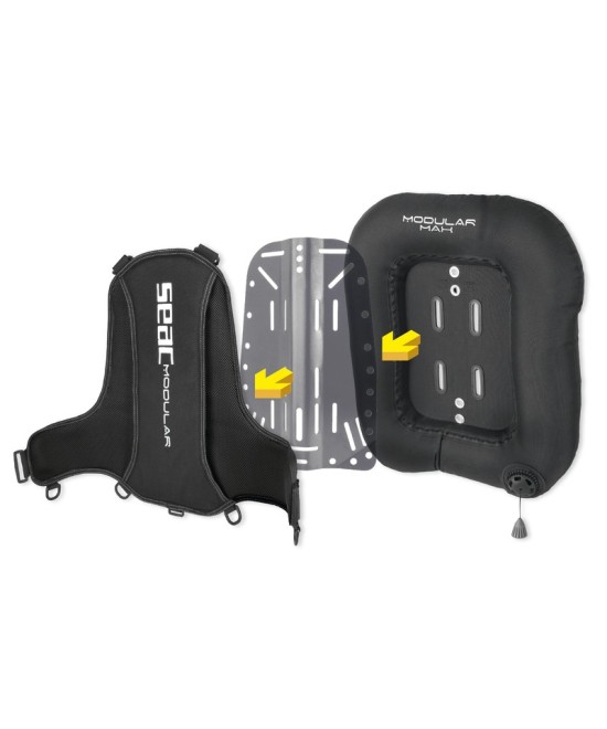 Gilet stabilisateur Seac MODULAR – Wing dorsale modulaire haute performance