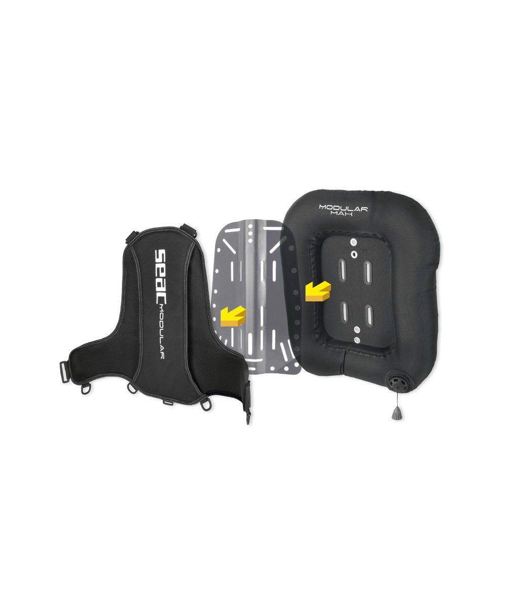 Gilet stabilisateur Seac MODULAR – Wing dorsale modulaire haute performance