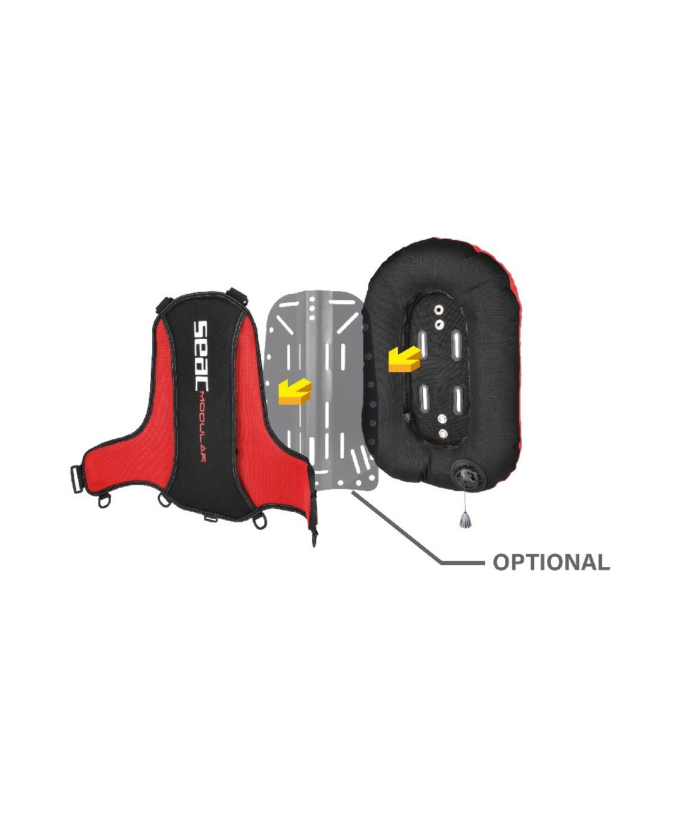 Gilet stabilisateur Seac MODULAR – Wing dorsale modulaire noir, taille unique