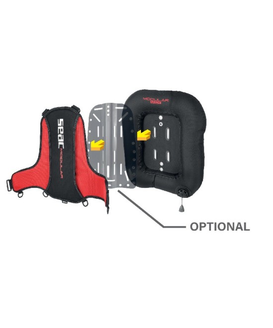Gilet stabilisateur Seac MODULAR – Wing dorsale modulaire haute performance