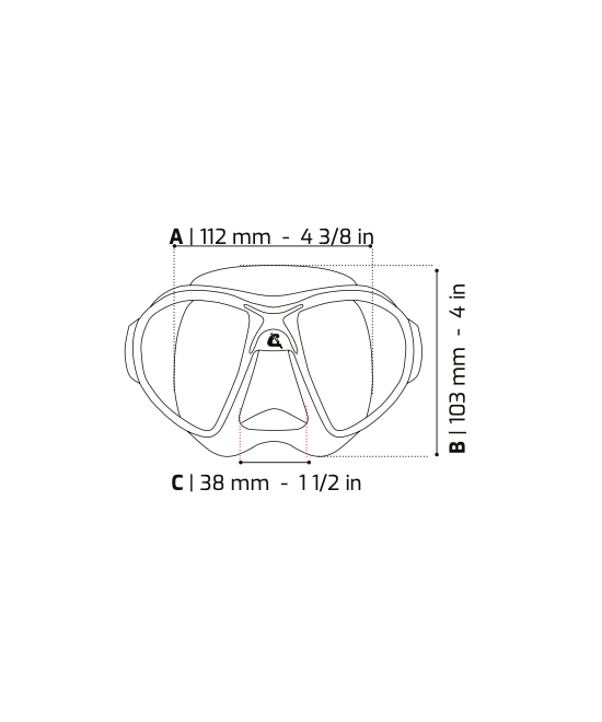 Masque Calibro + Tuba Corsica – Combo Cressi Apnée