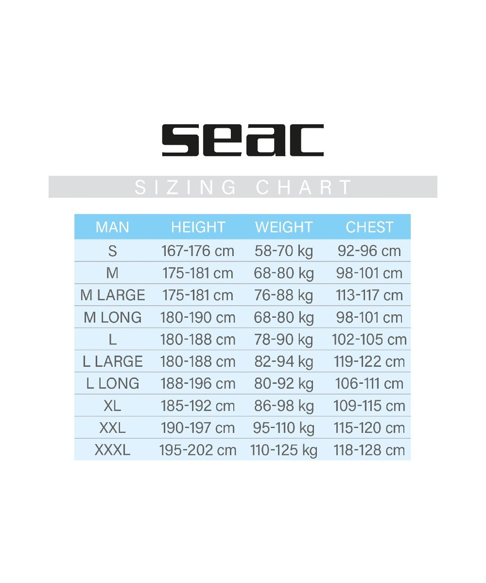 Combinaison de plongée humide SEAC Space 5 mm – Néoprène Ultrastretch avec Aquastop