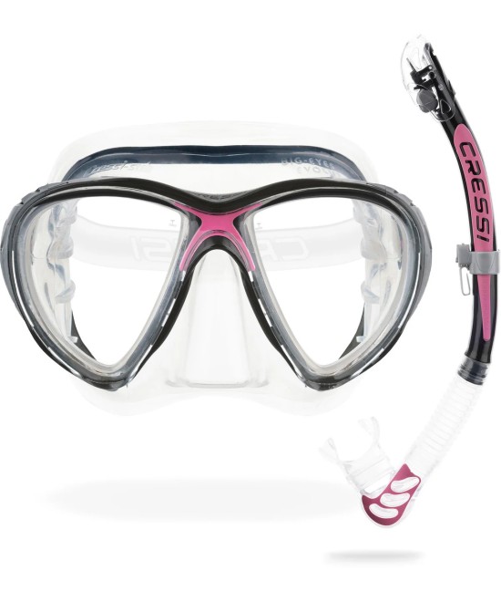 Combo de plongée Cressi Big Eyes Evolution + tuba Alpha Ultra Dry