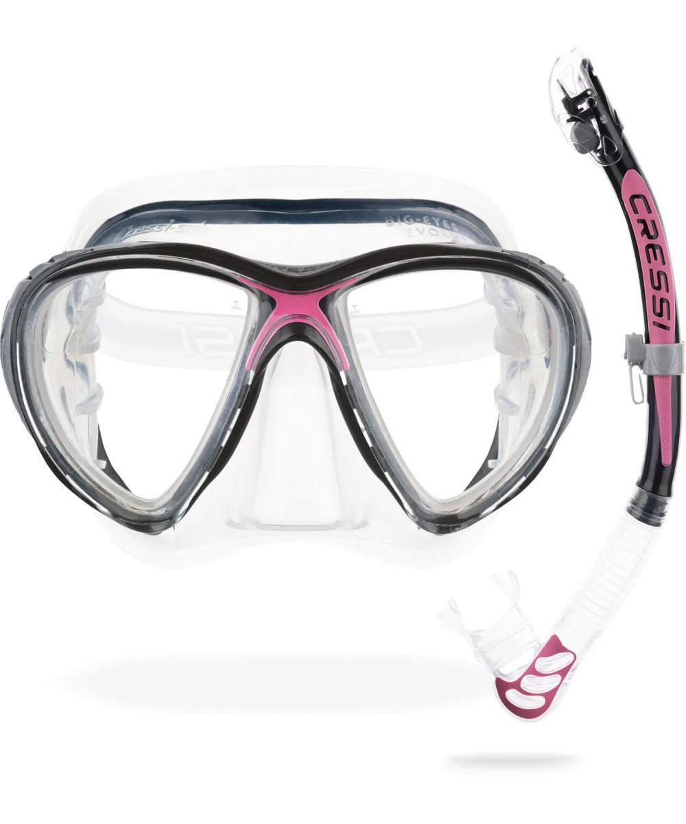 Combo de plongée Cressi Big Eyes Evolution + tuba Alpha Ultra Dry