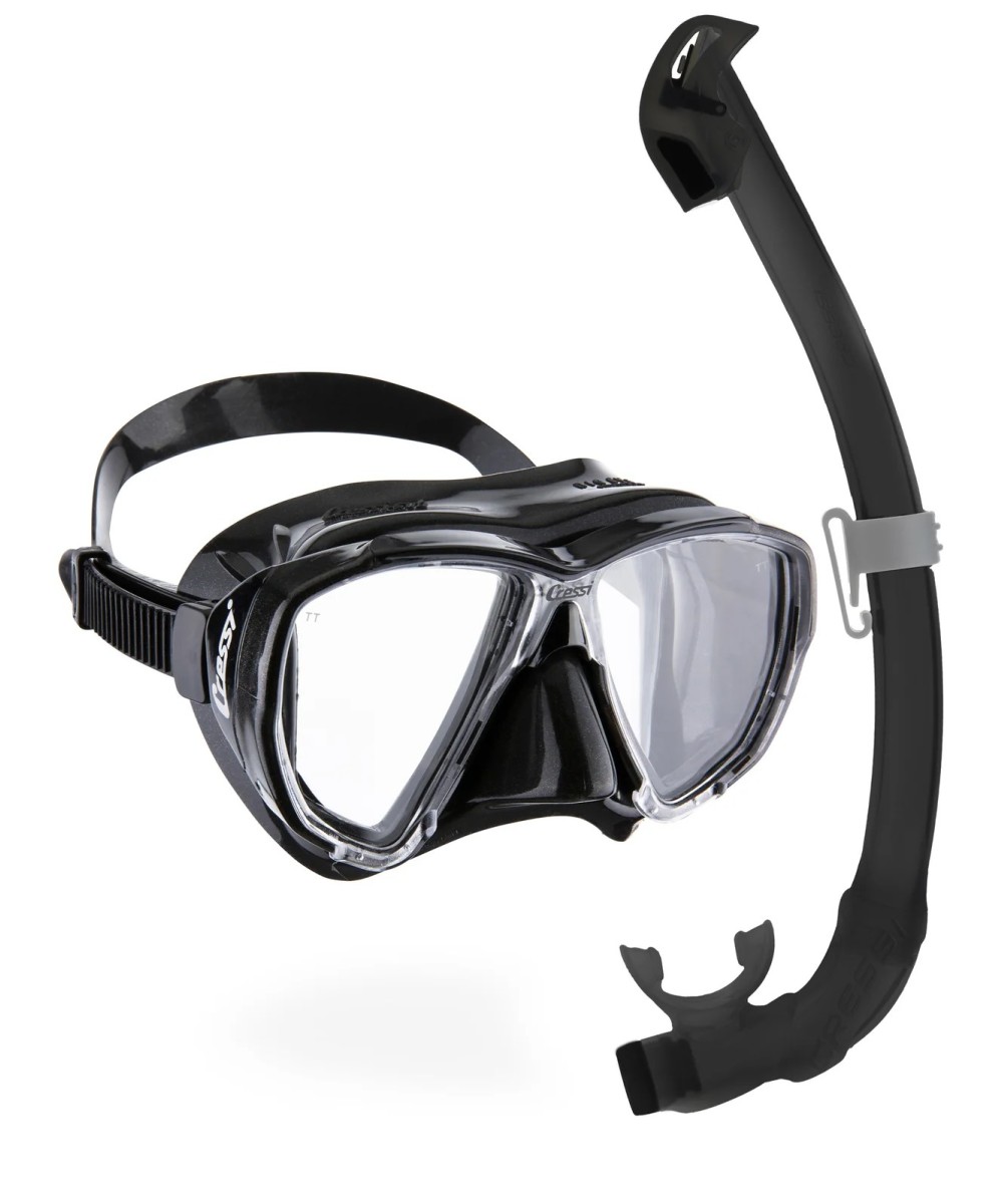 Combo masque Cressi Big Eyes Evolution + tuba Seal Dry