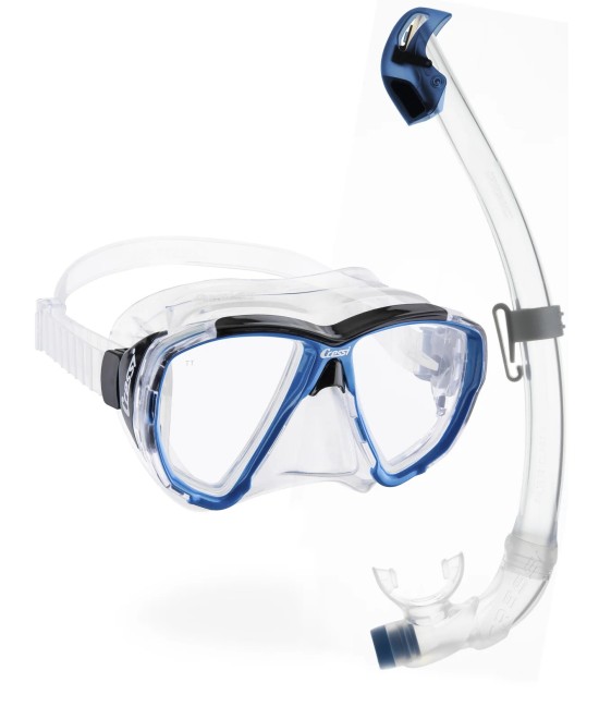 Combo masque Cressi Big Eyes Evolution + tuba Seal Dry