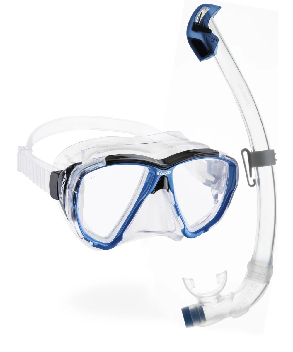 Combo masque Cressi Big Eyes Evolution + tuba Seal Dry