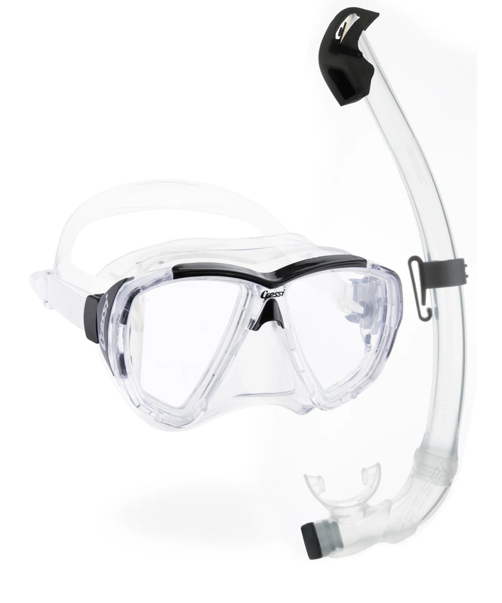 Combo masque Cressi Big Eyes Evolution + tuba Seal Dry