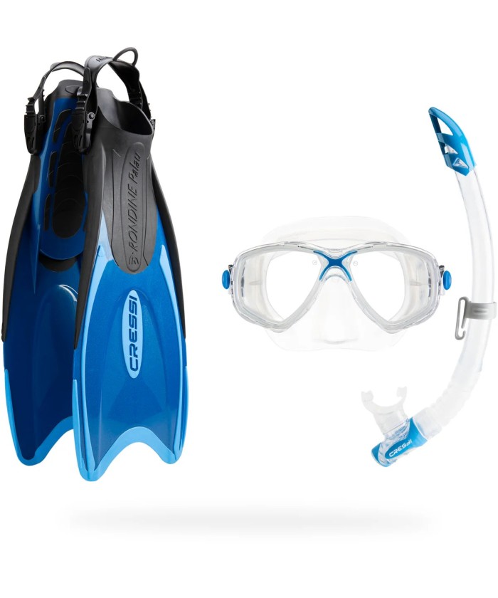 Set de Tuba Palau – Palmes, Masque Marea et Tuba Gamma – Cressi