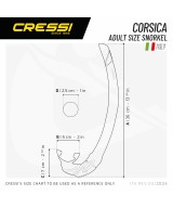 Tuba Corsica Apnée – Silicone Hypoallergénique à Effet Mémoire – Cressi