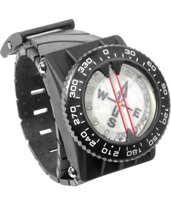 Compas de poignet Cressi – Boussole de navigation plongée (bain d’huile, cadran lumineux)