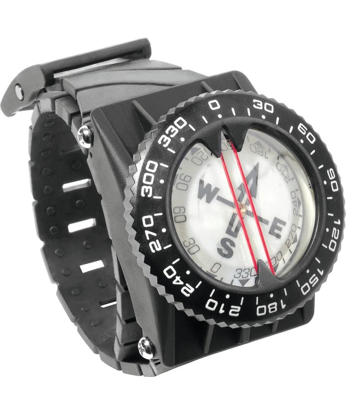 Compas de poignet Cressi – Boussole de navigation plongée (bain d’huile, cadran lumineux)