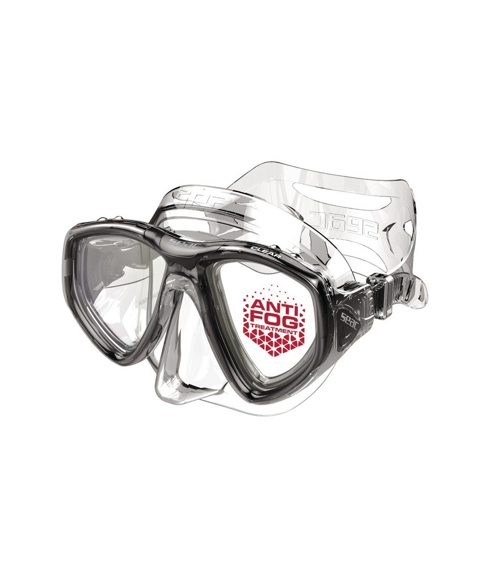 Masque SEAC Clear anti-buée Plasma – noir transparent