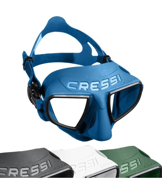 masque Atom bleu métal