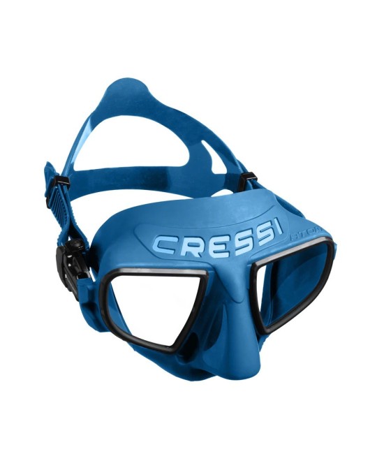 masque Atom bleu metal