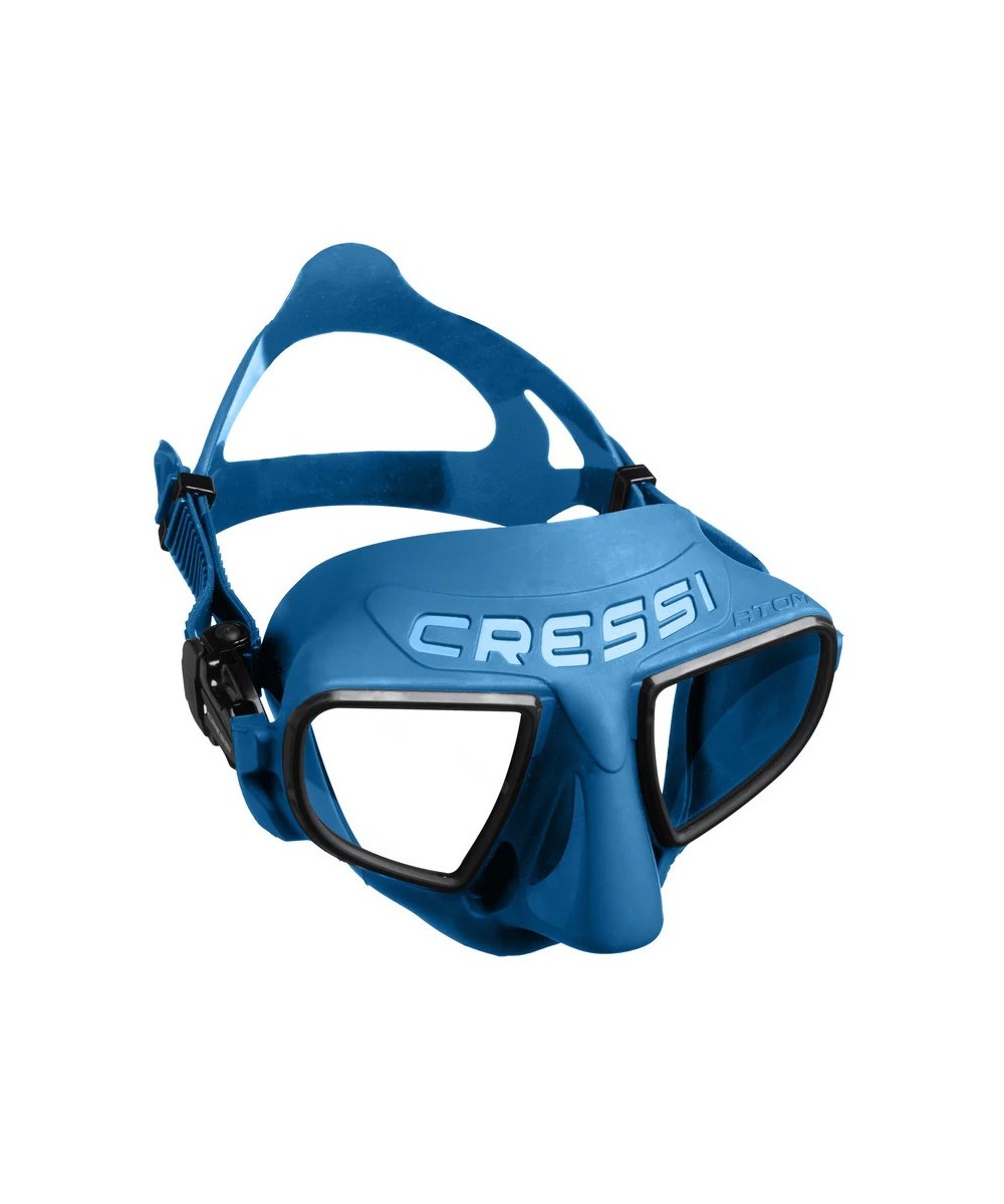 masque Atom bleu metal