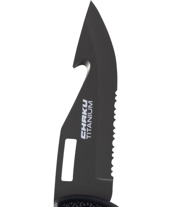 CHAKU Couteau de plongée pliable titanium