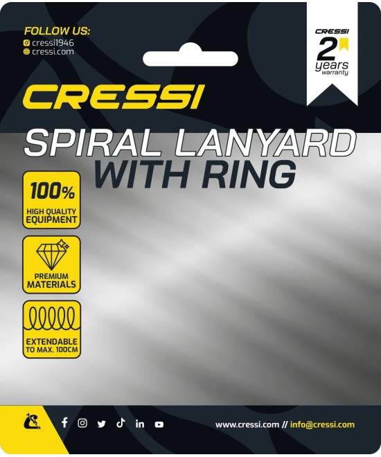 Lanière spirale avec mousqueton